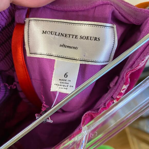 Moulinette Soeurs Strapless Tropical Colorful dress size 6 - Picture 10 of 11